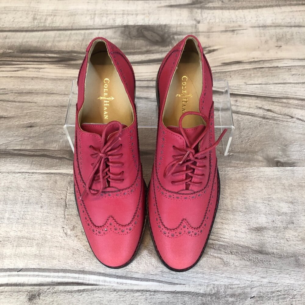 Cole Haan Gramercy Oxford with Nike Air Sole Size 6 Pink Reflective - Picture 3 of 6